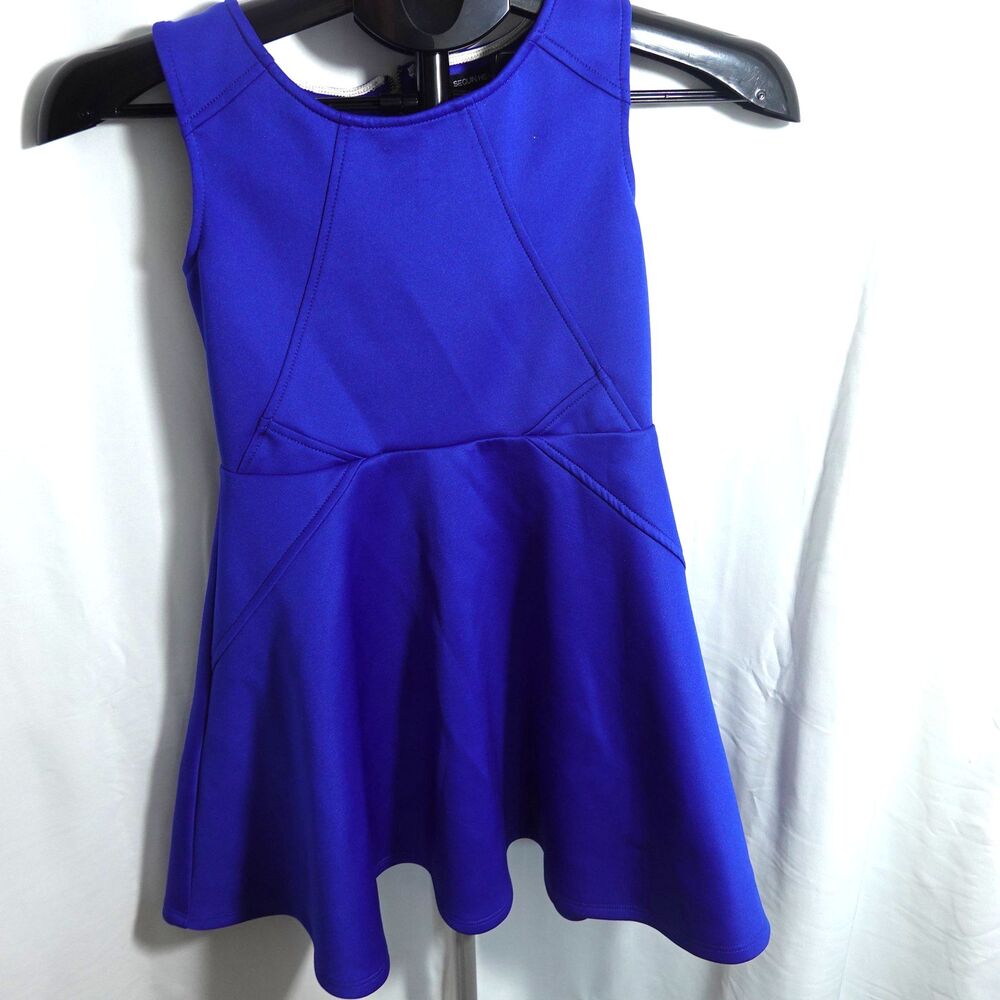 Sequin hearts girls dress, size 8 Royal Blue Sleevless Romper Dress Skirt